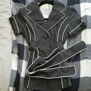 NWT Beau Bois Vintage Style Collar Top S